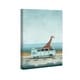 preview thumbnail 4 of 5, Wynwood Studio Canvas Animals Going to Swim Blue and Ochre Bohemian & Eclectic Wall Art Canvas Print