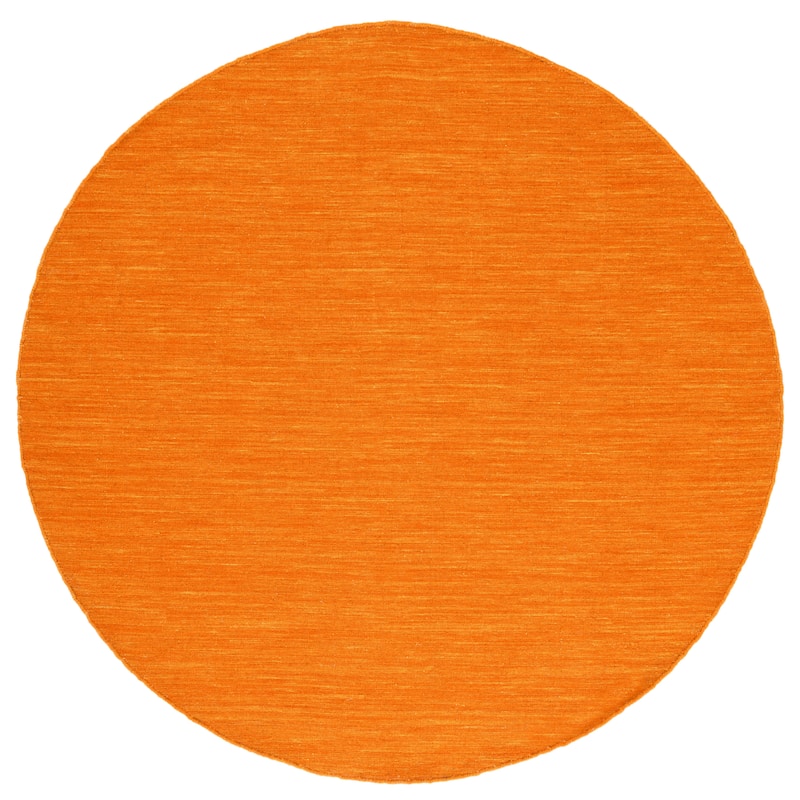 SAFAVIEH Handmade Kilim Aiman Wool Rug - 6' Round - Orange