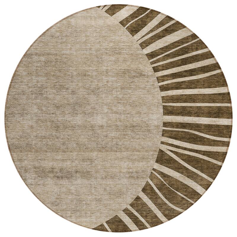 HomeRoots Abstract Transitional Rectangle Outdoor Rug