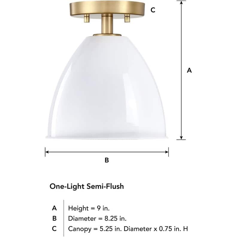 3 Light Semi Flush