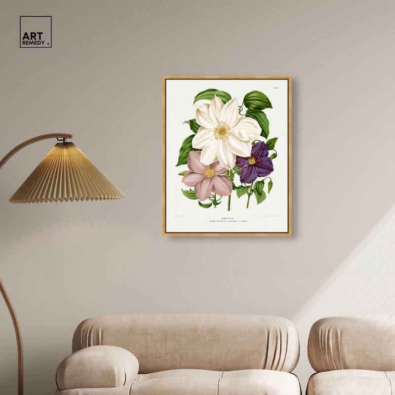 Clematis Canvas by Art Remedy