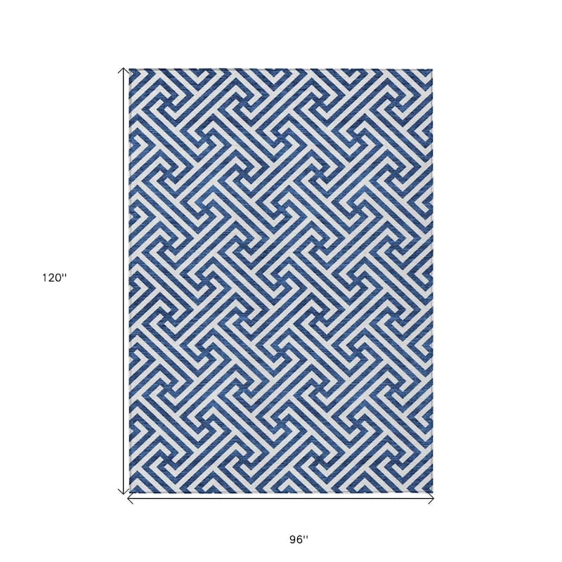 HomeRoots Geometric Transitional Rectangle Outdoor Rug