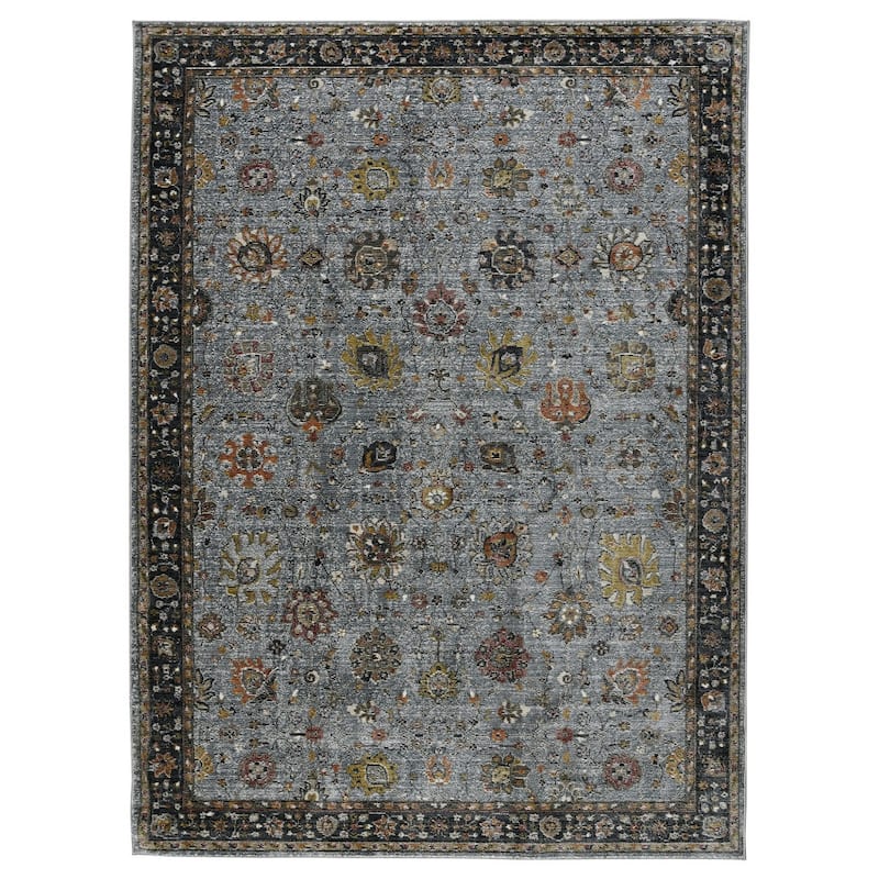 HomeRoots Floral Transitional Runner Area Rug - 94.00 in. x 30.00 in. x 0.30 in.