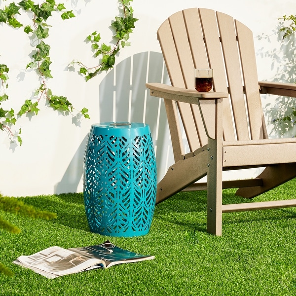 Glitzhome 18 H Outdoor Metal Side Table Garden Stool with Solar Lights On Sale Bed Bath Beyond 39636867