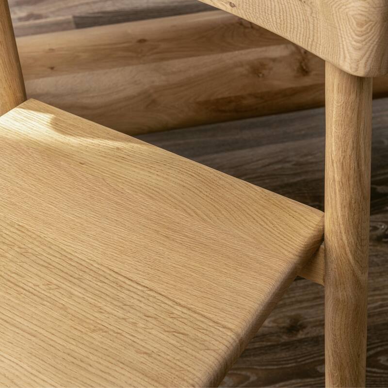 Classic Home Foundation Oak Wood 36.5" Counter Height Chair