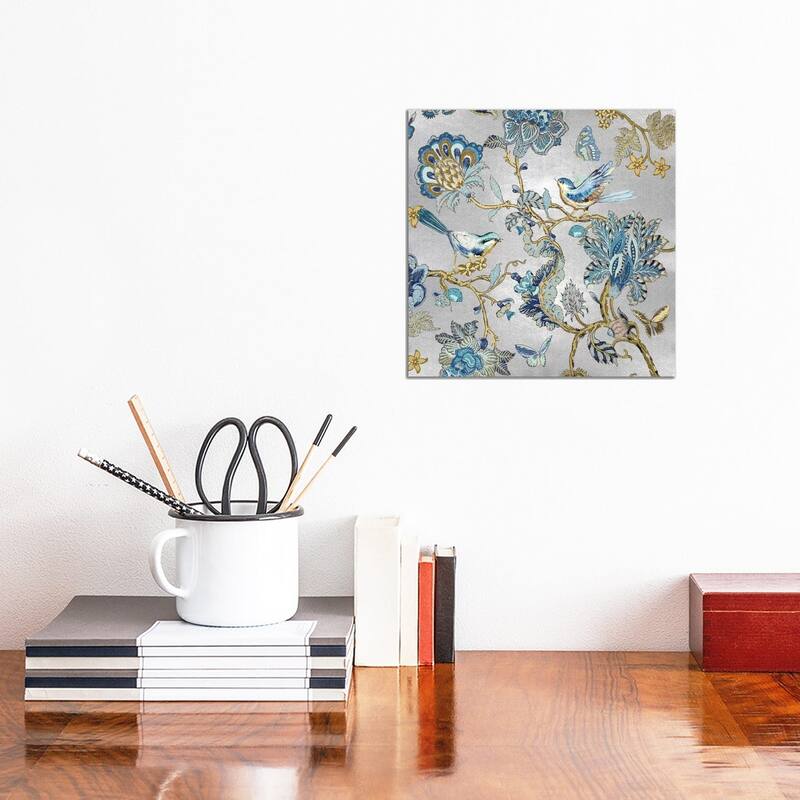 iCanvas "Passing Thru I On Silver" by Renee Campbell Canvas Print - 12x12x1.5