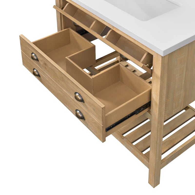 Monterey 37" Farmhouse Single Bathroom Vanity with Top