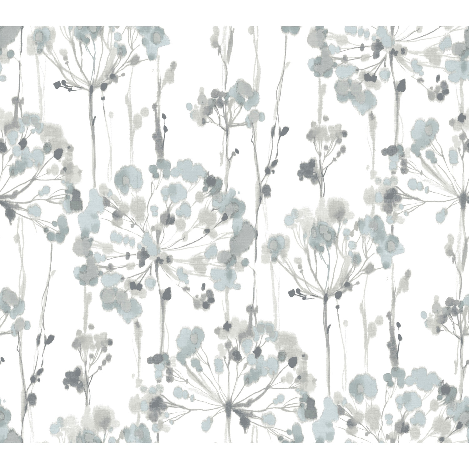 Candice Olson Flourish Blue & Grey Wallpaper