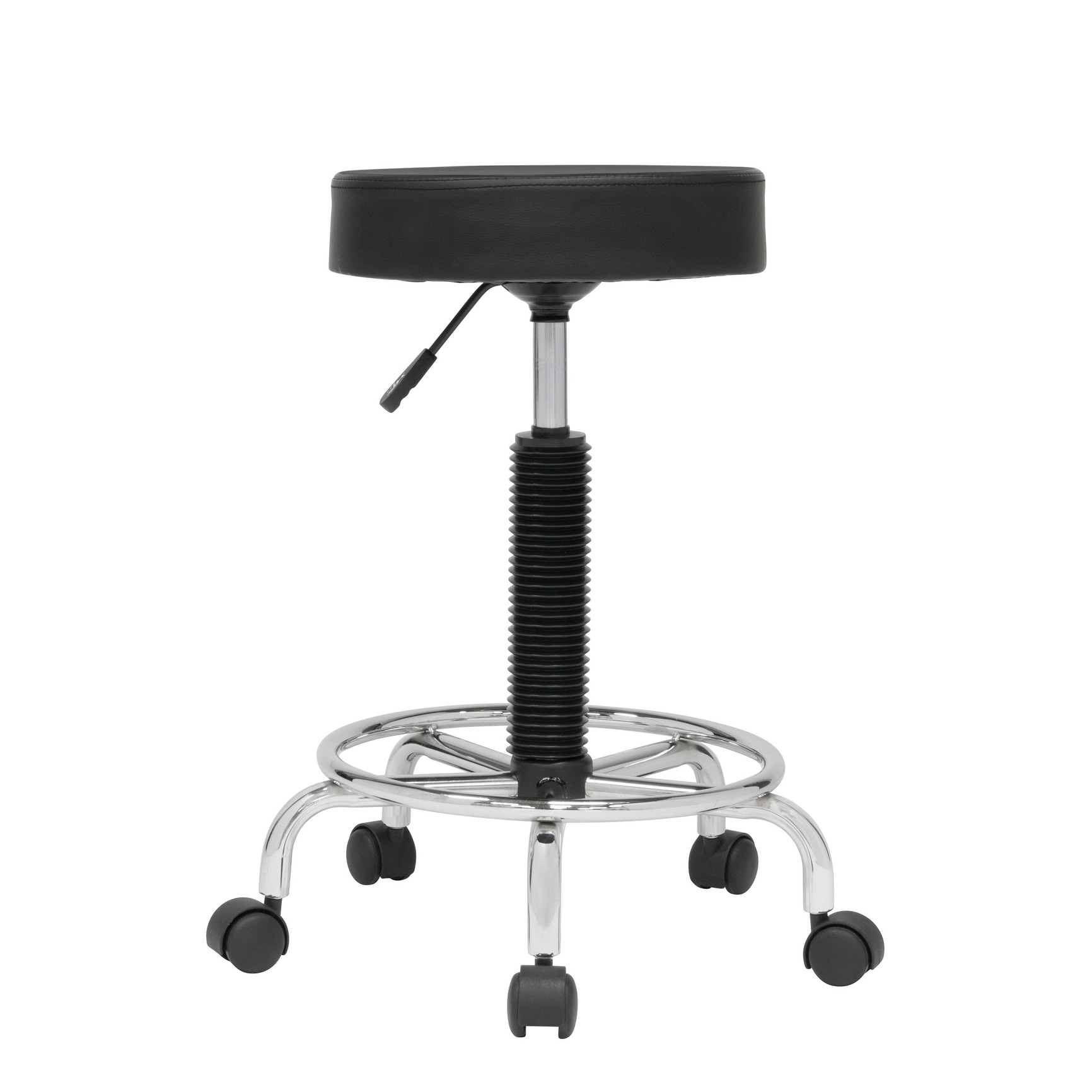 Calico Designs Padded Rolling Height Adjustable Stool with