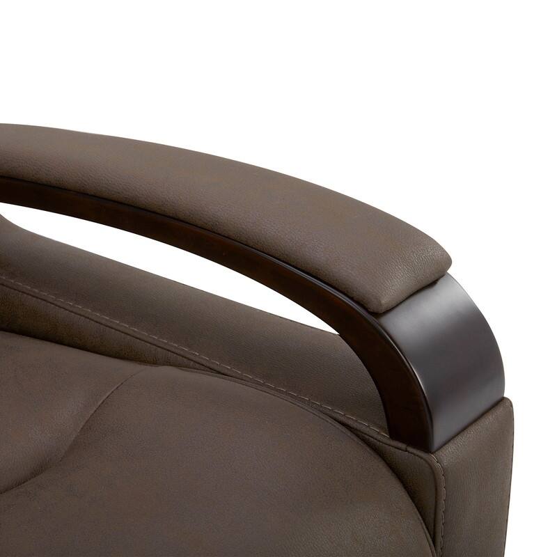 Spruce & Spring Regan Leather Power Recliner Swivel Glider Rocker with Power Headrest