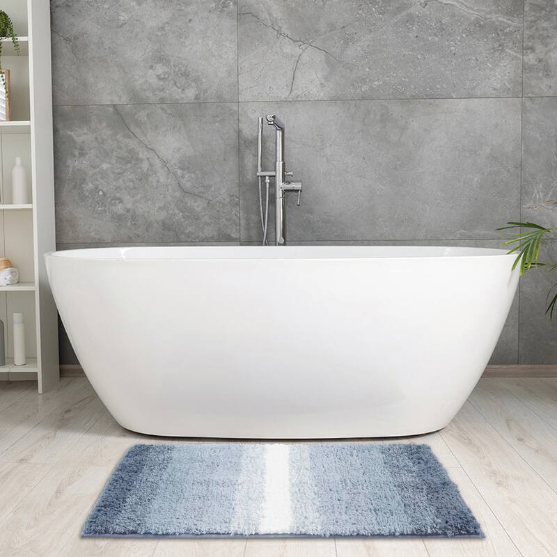 Soft and Absorbent Bathroom Rug Non-Slip Plush Shaggy Bath Carpet U-Shaped and Rectangle Luxury Bath Mats