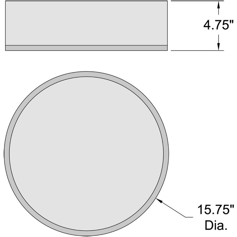 Access Lighting Aero Flush Mount - 15.75" - Chrome Finish - Replaceable LED - Bulb Included