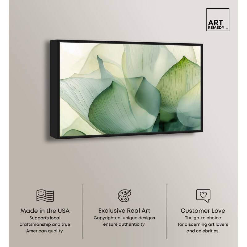 Translucent Floral Layers Canvas by Art Remedy