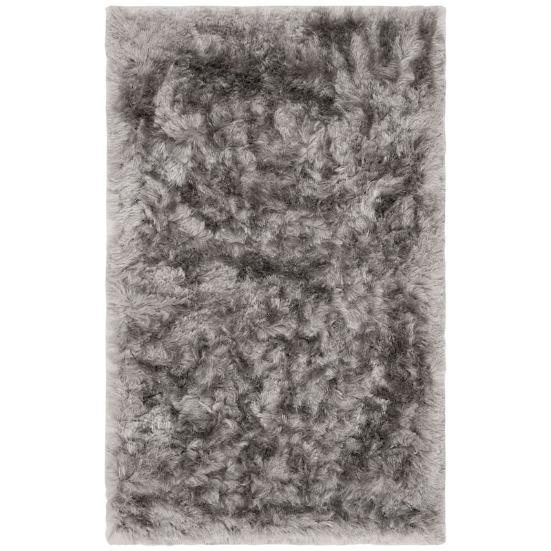 SAFAVIEH Handmade Ocean Shag Lyse Glam 2.5-inch Thick Rug - 2'3" x 4' - Silver