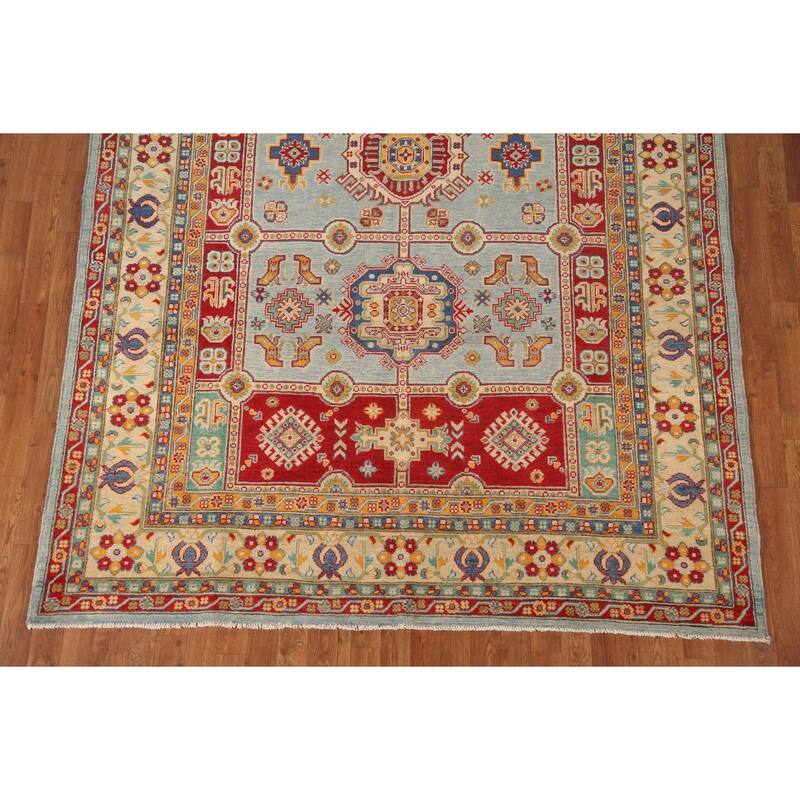 Kazak Oriental Area Rug Handmade Bedroom Wool Carpet - 6'9" x 9'9"