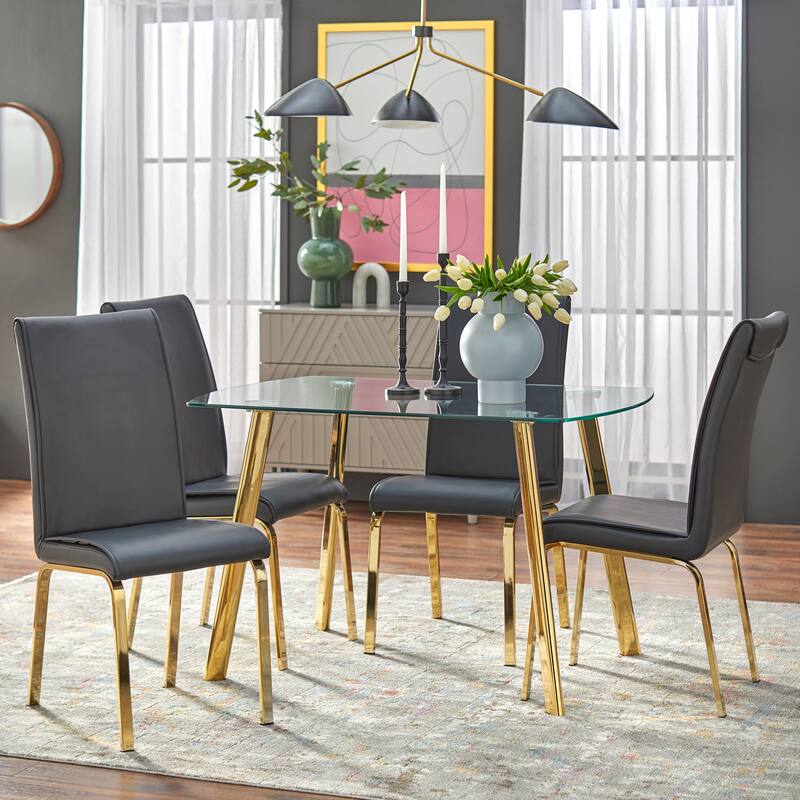 Simple Living 5-Piece Uptown Dining Set - Black