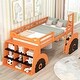 preview thumbnail 2 of 7, Safety Guaranteed Pine Wood+MDF Twin Size Forklift Car-Shaped Loft Bed with Storage Shelves.