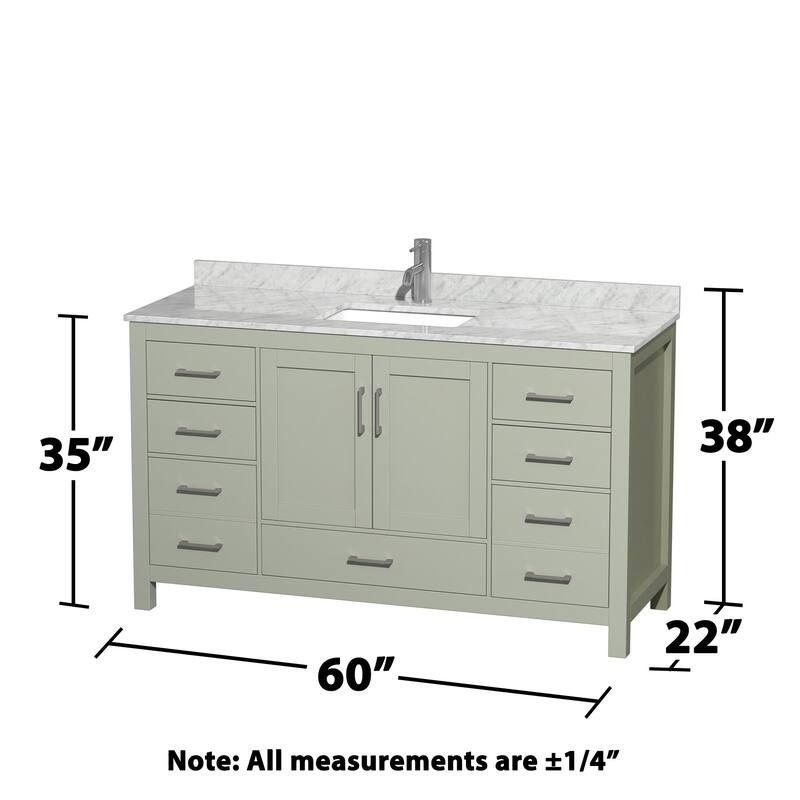 Wyndham Collection WCS141460SUNSMED Sheffield 60" Free Standing Single