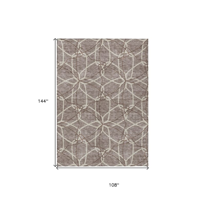 HomeRoots Geometric Modern Rectangle Outdoor Rug