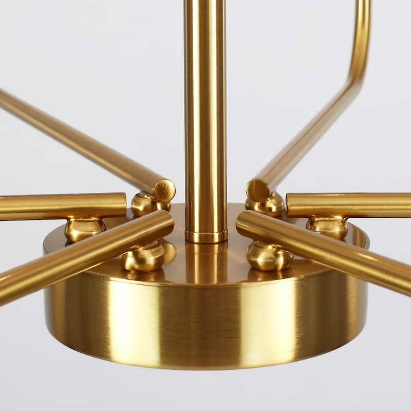 Modern 6-Light Candle Chandelier Classic Ceiling Light for Dining Room Kitchen Island - N/A