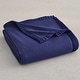 preview thumbnail 5 of 32, Summer Satin Fleece Blanket Throw - Navy