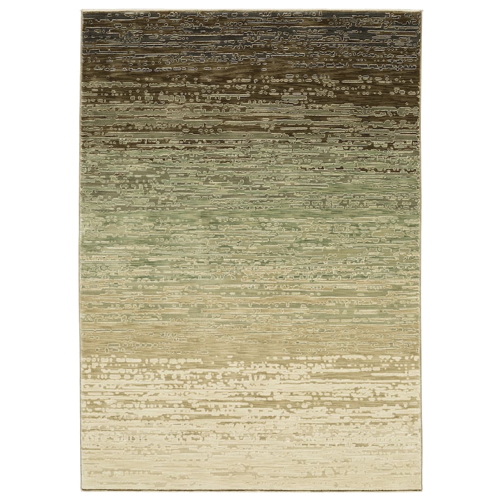 Style Haven Raphael Abstract Ombre Beige/ Brown Mixed Pile Area Rug