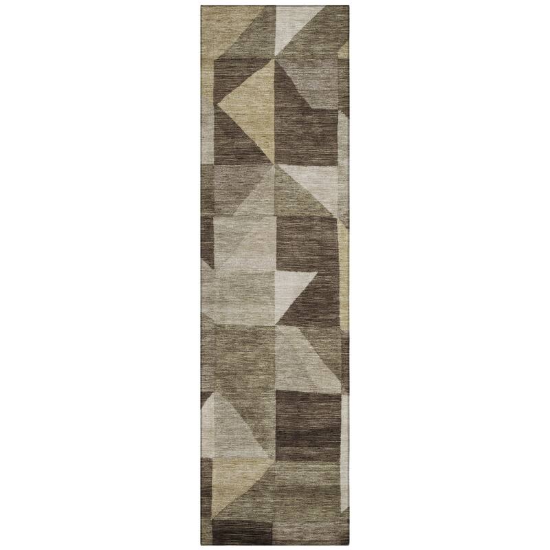 Machine Washable Indoor/ Outdoor Geo Rubi Chantille Rug