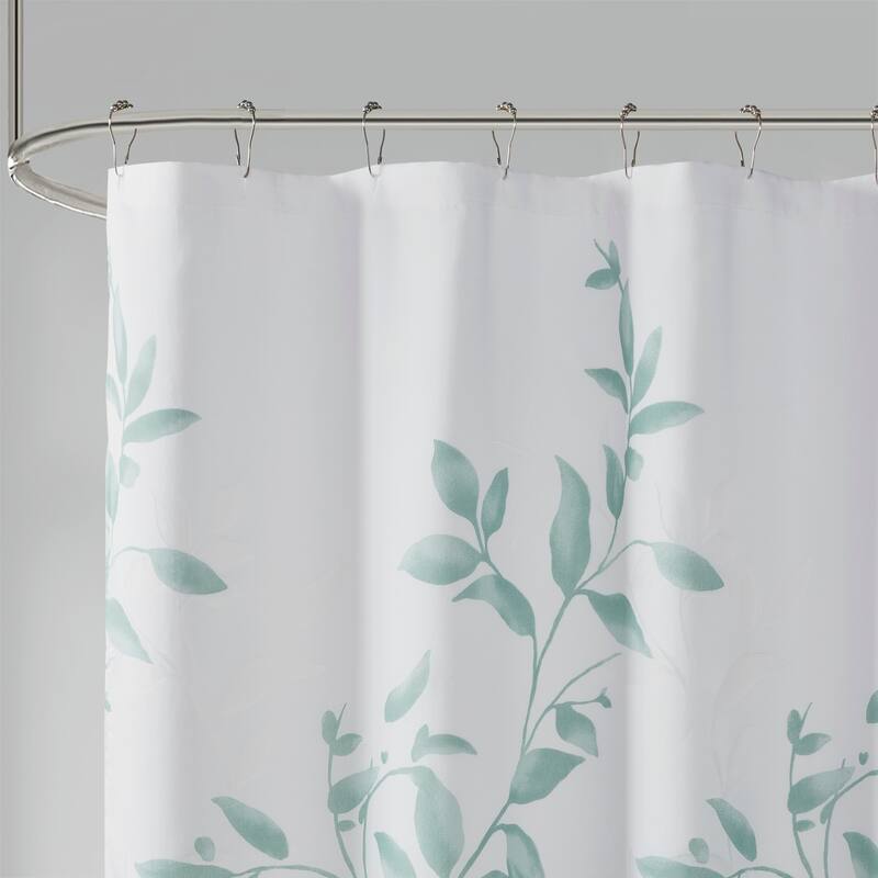Madison Park Cecily Burnout Printed Shower Curtain