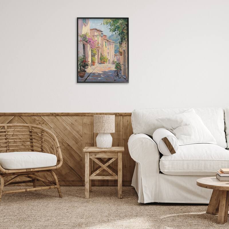 Stupell Cobblestone Path City Architecture Framed Giclee Art Design By Nini Art