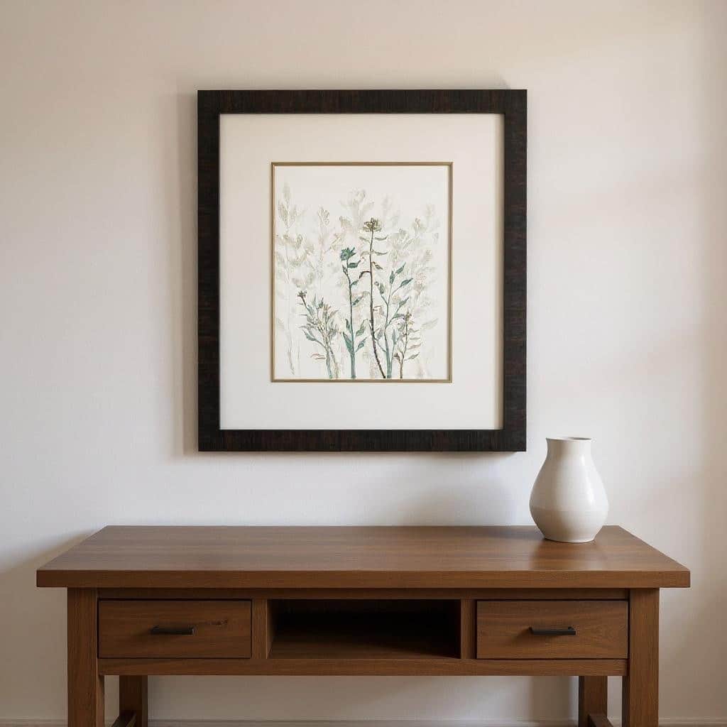 HomeRoots Set Of Two Branch Silhouette Brown Framed Wall Art