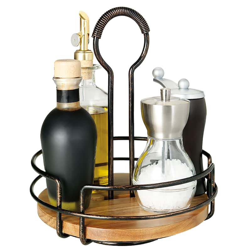 Mikasa Gourmet Basics Hanover Condiment Caddy - 8.5" D x 9.75" H