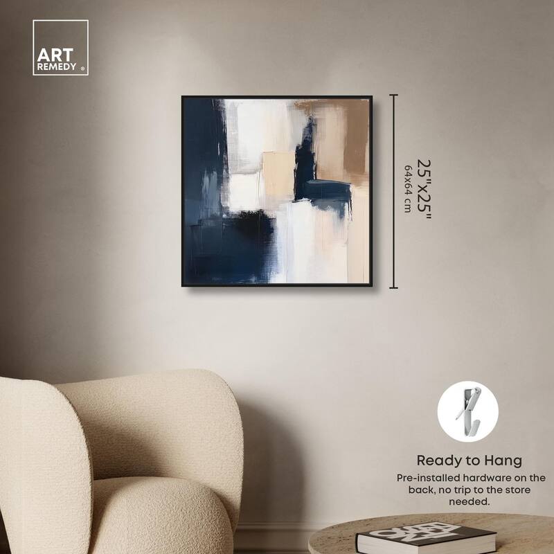 Blue Mood Depth I Canvas by Art Remedy