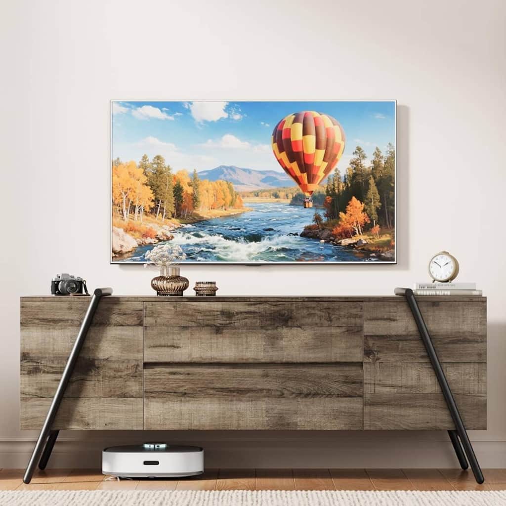 55" Modern TV Stand for Living Room, Entertainment Center with 2 Drawers - N/A