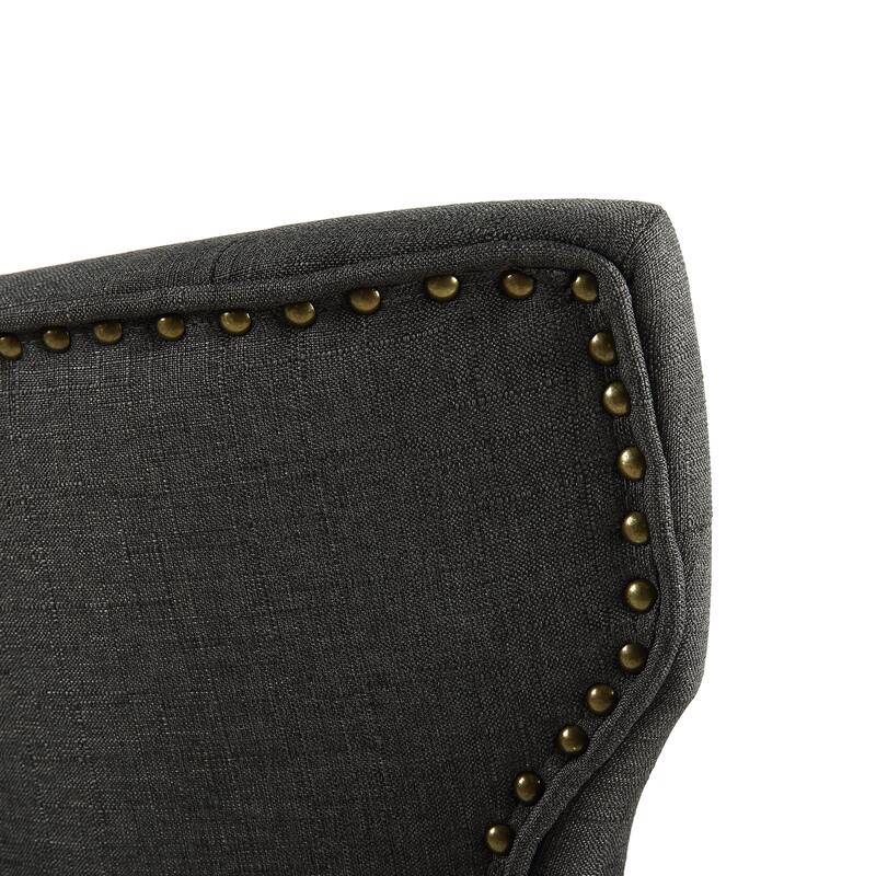 Fabric Wingback Dining Chairs Comfy Armless Accent Chairs Set of 2