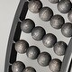 preview thumbnail 4 of 3, Mercana Claiborne Metal Frame With Wooden Beads Round Mirror - 42" x 42"
