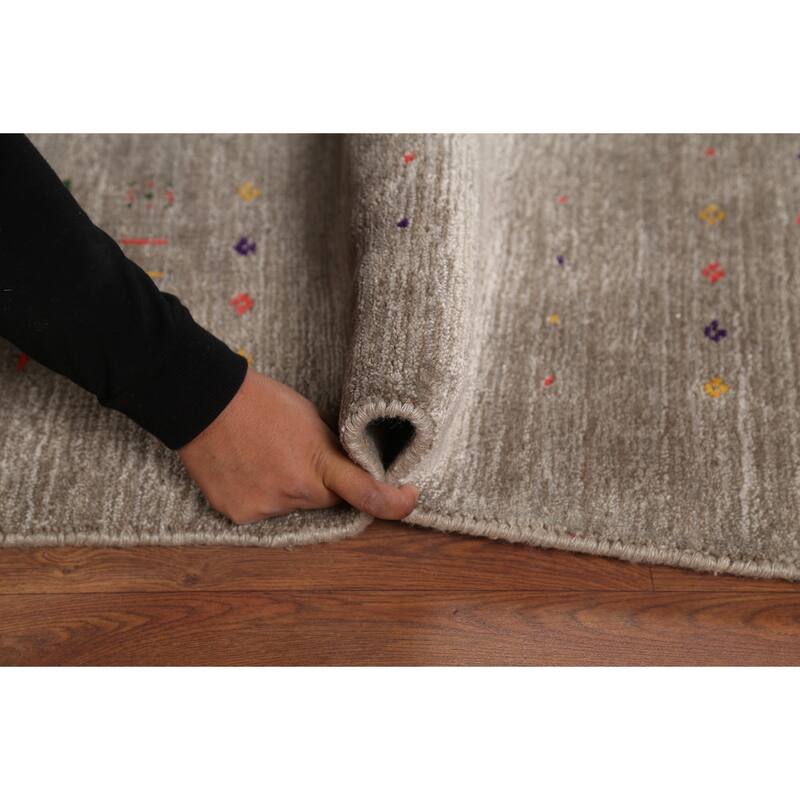 Gabbeh Indian Rug Hand-Knotted Wool Carpet - 8'5"x 9'8"