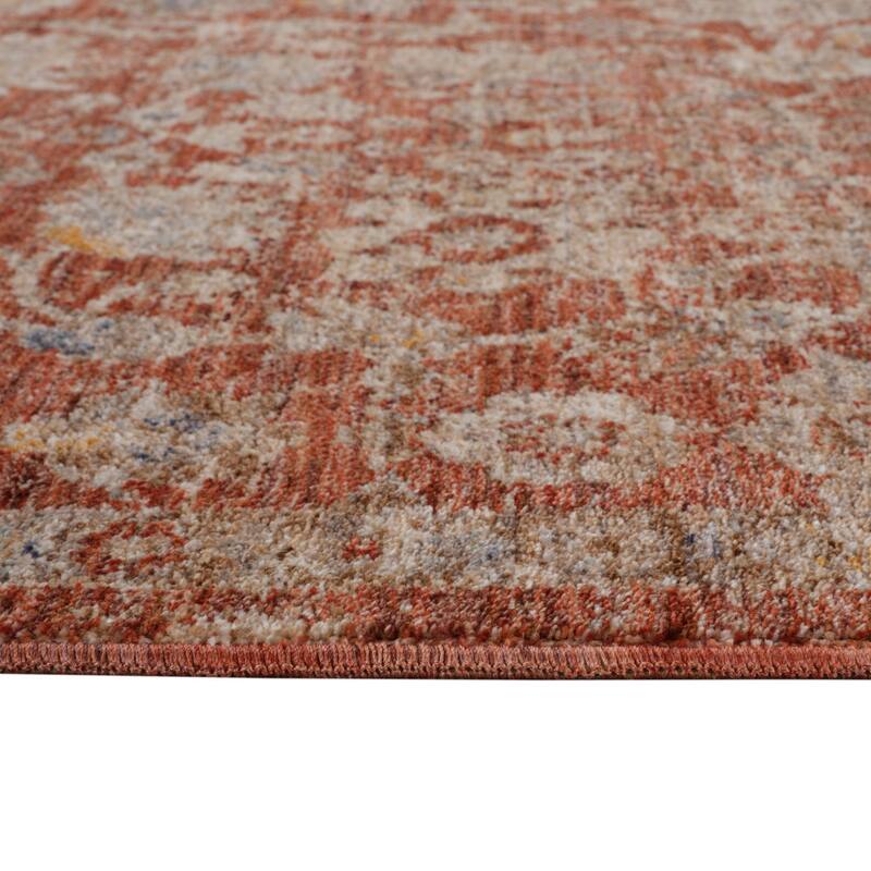HomeRoots Floral Medallion Traditional Rectangle Area Rug