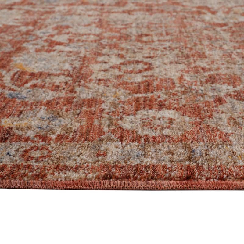 HomeRoots Floral Medallion Traditional Runner Area Rug