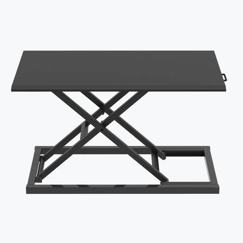 Offex Height-Adjustable Pneumatic Standing Desk Converter - Black