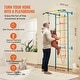 preview thumbnail 3 of 10, Natural Steel 5-in-1 Kids Wall Climbing Gym with Rings and Rope Ladder - Multi Color - 43.31” L x 33.07” W x 86.61” H