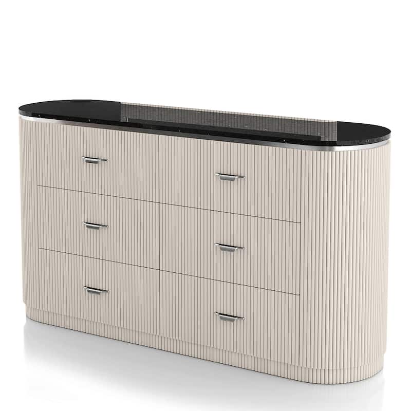 Furniture of America Leander Modern 3-Piece Light Grey Dresser and 2 Nightstand Bedroom Set