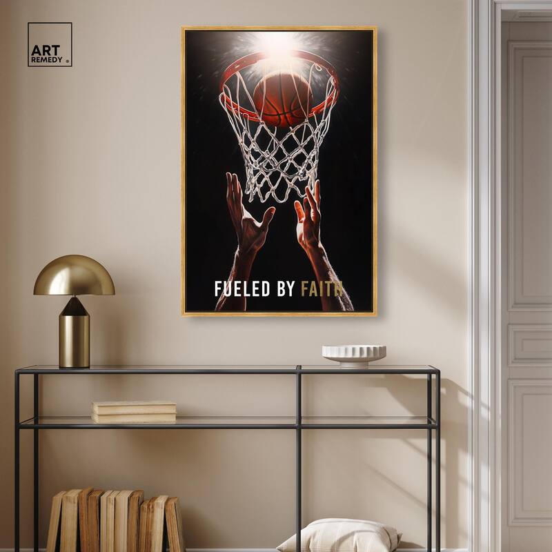 Fueled by Faith Basketball Canvas by Art Remedy