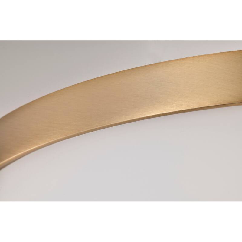Liam 3 Light Flush Mount Burnished Brass White Opal Glass - Burnished Brass