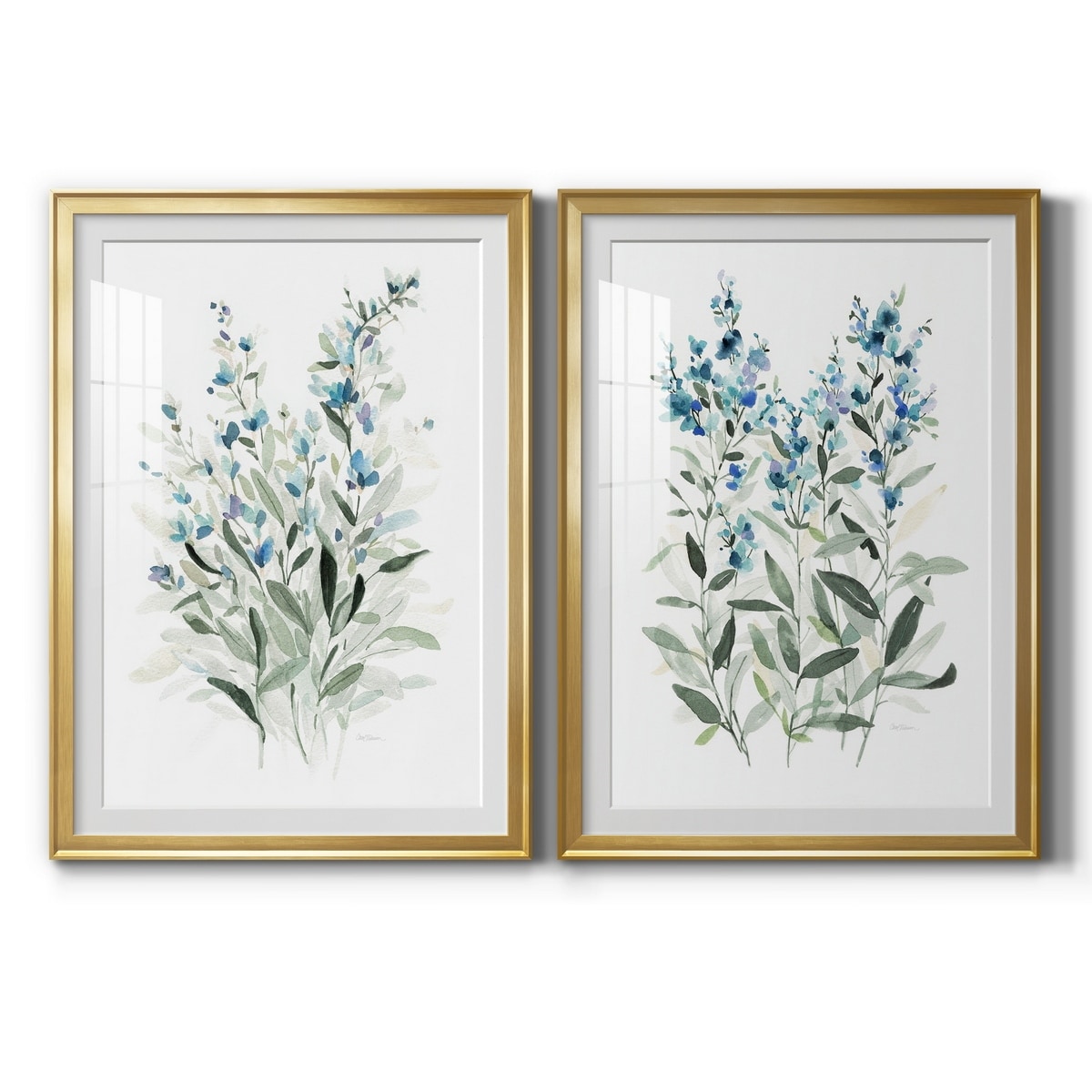 Delicate Blue Botanical I Premium Framed Print - Ready to Hang