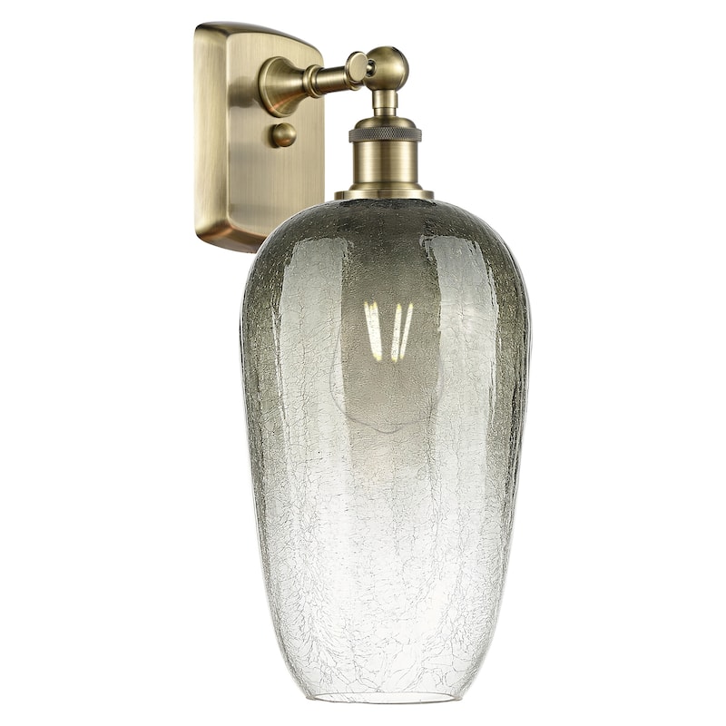 Innovations Lighting 516-1W-16-7 Brookhaven Flute Sconce Brookhaven - Antique Brass / Slate