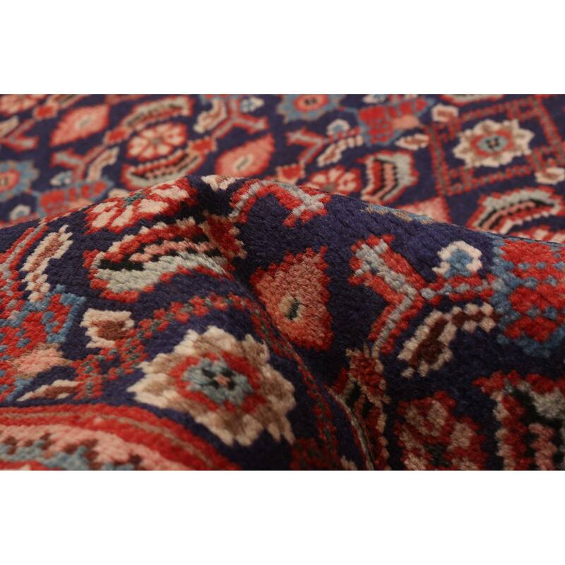 ECARPETGALLERY Hand-knotted Andelz Navy Wool Rug - 3'6 x 10'7