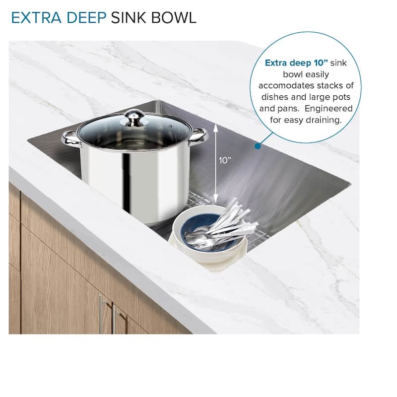 Transolid TRS_RSB251710 Rimless 25" Undermount Single Basin Kitchen
