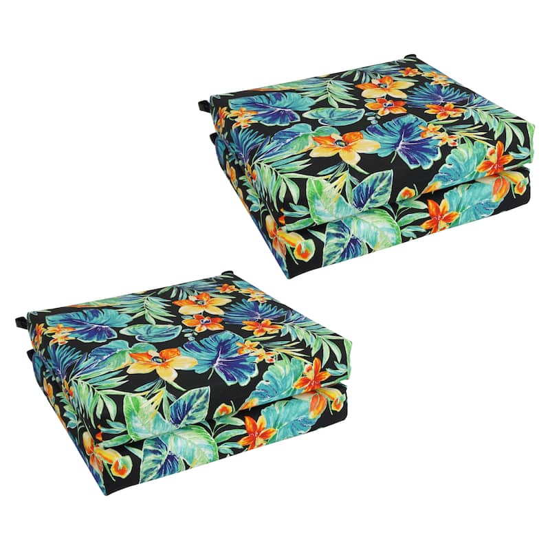 20-inch by 19-inch Indoor/Outdoor Chair Cushions (Set of 4) - 20 x 19 - Beachcrest Caviar
