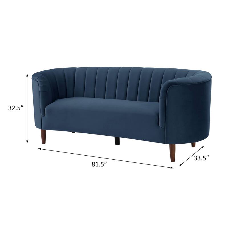 Yanna Tufted Sofa with Wooden Leg