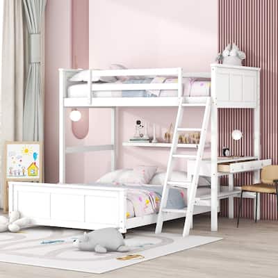 Over Bunk Bed with Desk